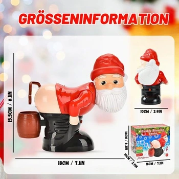 Bublinový fúkač, automatická bublinová pištoľ, bublinový stroj Santa Claus, automatický bublinový