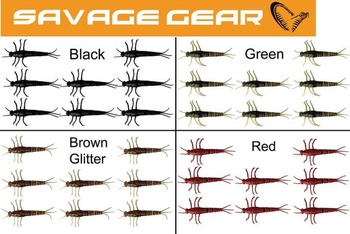 Savage Gear 3D LB PVC Jepice - 8 kusů imitace červené 5,0 cm