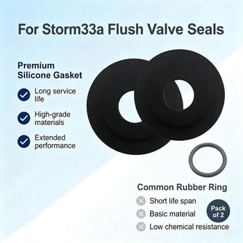 2 silikonová těsnění splachovacího ventilu pro toaletu Siamp Skipper 45 Storm 33A