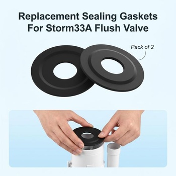 2 silikonová těsnění splachovacího ventilu pro toaletu Siamp Skipper 45 Storm 33A