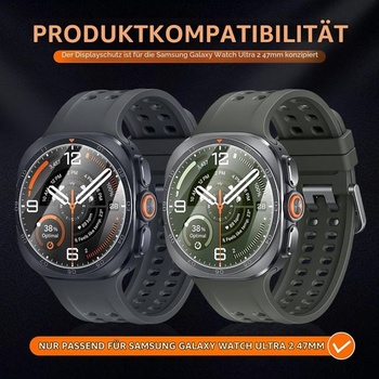 Diruite 4dielne ochranné sklo pre Samsung Galaxy Watch Ultra 2 47mm, priehľadné, Galaxy Watch Ultra 2