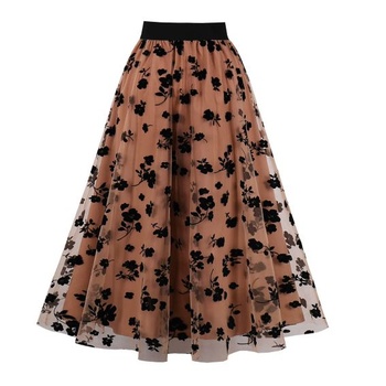 Dámska rockabilly sukňa s vysokým pásom