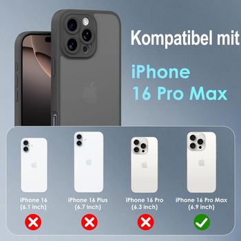 Mootobo pre iPhone 16 Pro Max s objektívom fotoaparátu, všestranná ochrana, púzdro na telefón