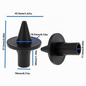 4 x zarážky na konce tyčí, 1,9 cm pre priemer 19 mm, železná tyč, cestovná, pre karavan, slnečník,
