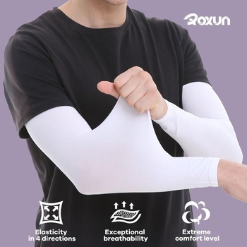 ROXUN Návleky na ruky pre ženy a mužov, UV ochrana, tmavo šedá + svetlo šedá, 2 kusy