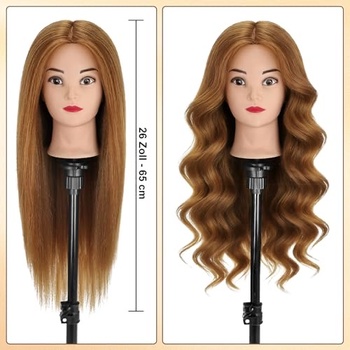 Cvičná hlava TwoWin 65 cm, zlatistá