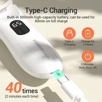 Vyhrievaná kulma na riasy TOUCHBeauty s LED displejom, elektrická kulma na riasy s 3 nastaveniami