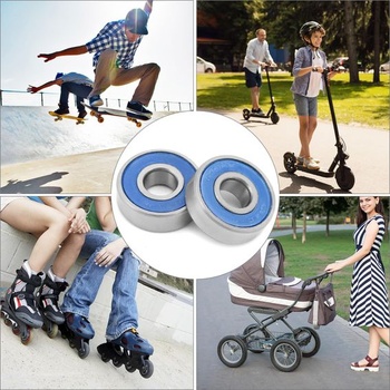 QWORK® 16dielne guličkové ložiská 608RS, ABEC 9, dvojito tienené miniatúrne guličkové ložiská s