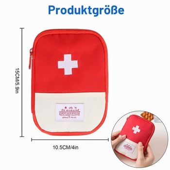 Prázdna cestovná lekárnička (2 ks), mini lekárnička, malá prázdna lekárnička, vodotesná núdzová