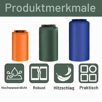 3 nepremokavé suché tašky, vhodné pre outdoorové aktivity 8L + 15L + 25L