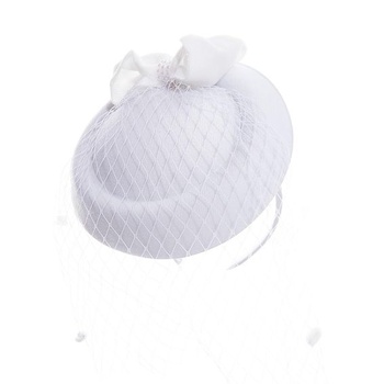 Dámsky klobúk NICENEEDED Vintage Fascinator, pokrývka hlavy s mašľou a čipkou v štýle 20. a 50.