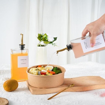 Lahvičky na kuchyňský olej Hniuyun, 500 ml, skleněné, na olivový olej, ocet a kávový sirup,