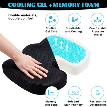 Tvarovaný ortopedický sedák na kostrč, gélový sedák na kostrč, ergonomický sedák na kancelársku