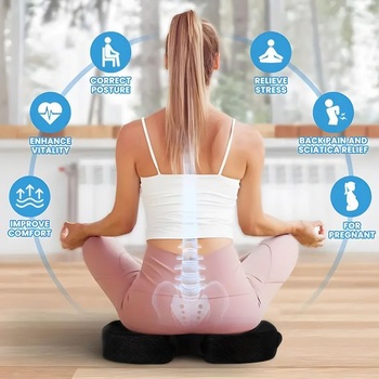 Tvarovaný ortopedický sedák na kostrč, gélový sedák na kostrč, ergonomický sedák na kancelársku