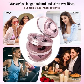 4 páry umelých rias, prirodzený vzhľad, polovičné a plné riasy, opakovane použiteľné magnetické riasy