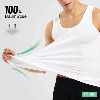 Pánske tielko FALARY, 3/5 ks, 100% bavlna, pánske, biele, čierne, viacfarebné, všetky veľkosti,