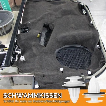 110 univerzálních klipů na dveřní panely pro automobily - s pěnovými podložkami