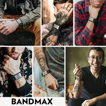 Pánský personalizovaný náramek Bandmax pro chlapce, černý náramek z umělé kůže, náramek s motivem