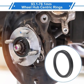 Strediace krúžky pre náboje kolies 93,1 mm až 78,1 mm, 4 kusy, polykarbonát