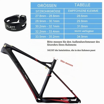 Objímka sedlovky PLATT na bicykel, super ľahká hliníková objímka sedlovky 28,6/31,8/34,9 mm (strieborná,