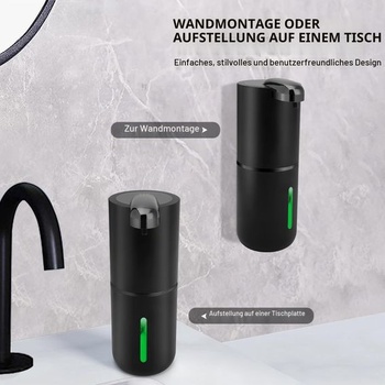 Automatický dávkovač pěnového mýdla Cuteefun 380ml, černý, pro pěnivé mýdlo