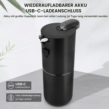 Automatický dávkovač pěnového mýdla Cuteefun 380ml, černý, pro pěnivé mýdlo