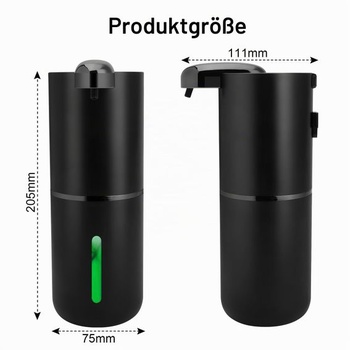 Automatický dávkovač pěnového mýdla Cuteefun 380ml, černý, pro pěnivé mýdlo