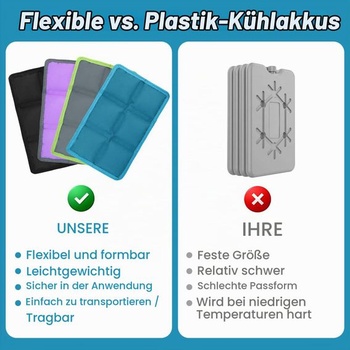 4 malé chladiace vrecká (15x10 cm) – Flexibilné chladiace podložky v 4 farbách vyrobené z mäkkej