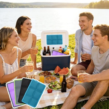 4 malé chladiace vrecká (15x10 cm) – Flexibilné chladiace podložky v 4 farbách vyrobené z mäkkej