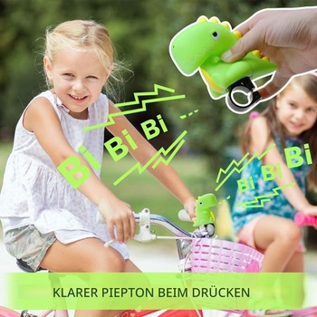 Zvonek na kolo, klakson s dinosaurem, dětské kolo, klakson na kolo pro děti
