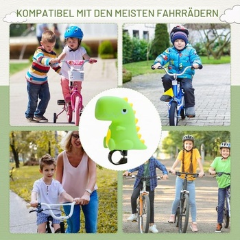 Zvonek na kolo, klakson s dinosaurem, dětské kolo, klakson na kolo pro děti