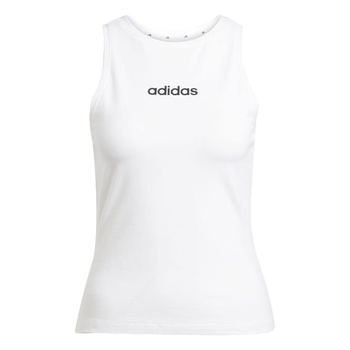 Dámske bavlnené tielko adidas Essentials Linear Slim, veľkosť XS, biele/čierne