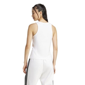 Dámske bavlnené tielko adidas Essentials Linear Slim, veľkosť XS, biele/čierne