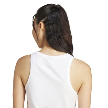 Dámske bavlnené tielko adidas Essentials Linear Slim, veľkosť XS, biele/čierne