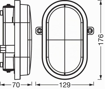 LEDVANCE Bulkhead LED 4W/7W/9W CCT čierne IP65, nástenné/stropné svietidlo s ochrannou klietkou,