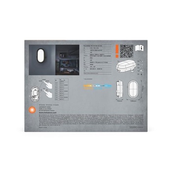 LEDVANCE Bulkhead LED 4W/7W/9W CCT čierne IP65, nástenné/stropné svietidlo s ochrannou klietkou,