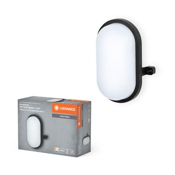 LEDVANCE Bulkhead LED 4W/7W/9W CCT čierne IP65, nástenné/stropné svietidlo s ochrannou klietkou,