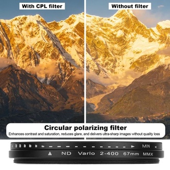 67mm CPL filter, kruhový polarizačný filter pre iPhone 16/15/14/13/12, Samsung Galaxy Pixel a