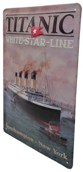 Plagát Titanic - Vysoko kvalitná kovová ceduľa s reliéfnym motívom 20 x 30 cm, loď, parník,
