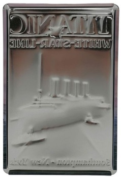 Plagát Titanic - Vysoko kvalitná kovová ceduľa s reliéfnym motívom 20 x 30 cm, loď, parník,