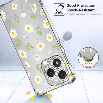 Průhledný kryt pro Honor 400 Lite 5G, čirý s roztomilým vzorem, tenký, měkký silikonový,