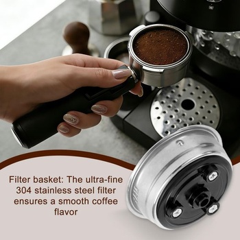 2 x 51mm filtrační košíky na espresso, nerezová ocel, vyjímatelné, tlakové filtrační košíky na kávu