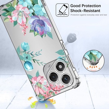 Průhledný kryt pro Honor 400 Lite 5G, čirý s roztomilým vzorem, tenký, měkký silikonový,