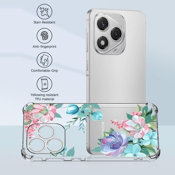 Průhledný kryt pro Honor 400 Lite 5G, čirý s roztomilým vzorem, tenký, měkký silikonový,