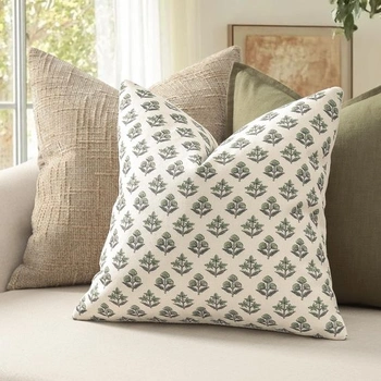 YCOLL Moderní botanický vintage design povlak na polštář 40x40 sada 2 kusů Květinové povlaky na