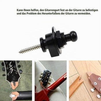 4 gombíky na gitarový popruh so 4 podložkami