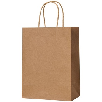 VPACKDUO 50dielne darčekové tašky k narodeninám s uchami, hnedé, 15×8×21 cm. Hnedé 15×8×21 cm, 1 kus