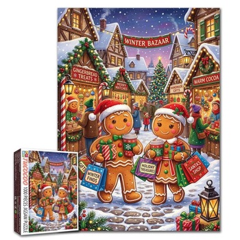 Puzzle Zimný trh, 1000 dielikov pre dospelých, Nákupy…