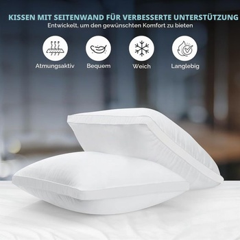 Vankúš Utopia Bedding Pillow 65x65cm, biela