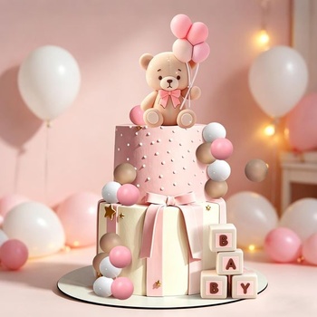 Dekorácia na torty s medvedíkmi, 20 kusov dekorácií na torty s medvedíkmi, dekorácia na torty s loptičkou,